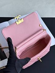 Chanel Mini Flap Bag Handle Pink Lambskin 13x19x7cm - 6