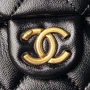 Chanel Flap Bag Top Handle Black Lambskin 24x14.5x6.5cm - 4