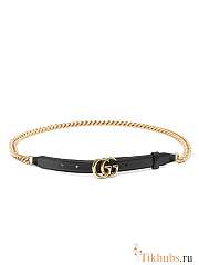 Gucci GG Chain Leather Belt - 1