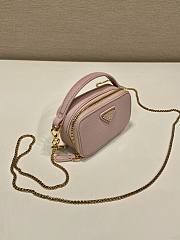 Prada Saffiano Leather Mini Pouch Pink 11x6.5x2.5cm - 4