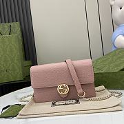 Gucci Interlocking G Wallet On Chain Pink 20x13x6cm - 1