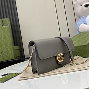 Gucci Interlocking G Wallet On Chain Grey 20x13x6cm - 6