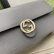 Gucci Interlocking G Wallet On Chain Grey 20x13x6cm - 3