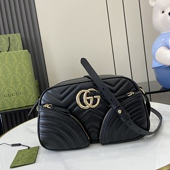 Gucci GG Marmont Small Shoulder Bag Black 24.5x15x9cm