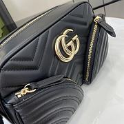 Gucci GG Marmont Small Shoulder Bag Black 24.5x15x9cm - 3