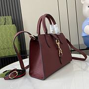 Gucci Jackie Small Tote Bag Wine 24x17.5x8.5cm - 5