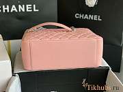 Chanel Shopping Tote Caviar Silver Pink 33x24x13cm - 4