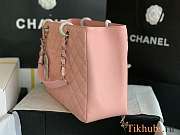 Chanel Shopping Tote Caviar Silver Pink 33x24x13cm - 2