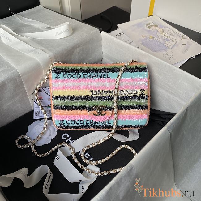 Chanel 24A Flap Bag Multicolor 21cm - 1