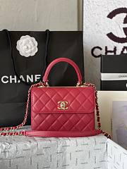 Chanel Mini Trendy Top Handle Red Bag 19.5cm - 1