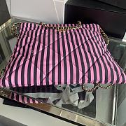 Chanel Large Backpack Fabric Gold Black Pink 35x35x2cm - 5