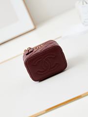 Chanel Mini Vanity Case Wine Bag 11x8.5x7cm - 6