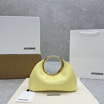 Jacquemus Le Petit Calino Mini Leather Yellow Tote Bag 24x9.5x20cm