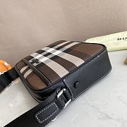 Burberry Check Crossbody Bag Brown 25x15x18cm - 5