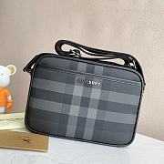 Burberry Check Crossbody Bag Black 25x15x18cm - 1