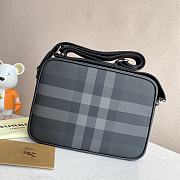 Burberry Check Crossbody Bag Black 25x15x18cm - 3