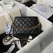 Chanel Clutch With Strap Black Bag 13x19x8cm - 1