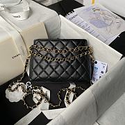 Chanel Clutch With Strap Black Bag 13x19x8cm - 3