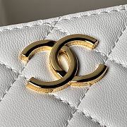 Chanel Clutch With Strap White Bag 13x19x8cm - 4