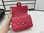 Chanel Mini Flap Bag Pink Lambskin 14.5 x 19.5 x 7.5 cm - 6