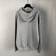 Gucci Cotton Jersey Hooded Grey Sweatshirt - 4