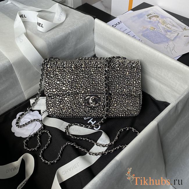 Chanel Flap Bag Crystal Black 20cm - 1