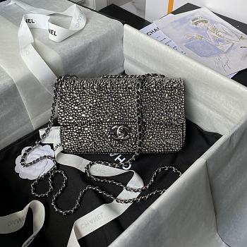 Chanel Flap Bag Crystal Black 20cm