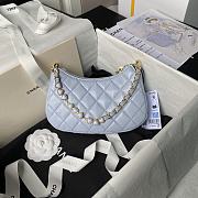 Chanel 24P Hobo Bag Blue 20x13x4.5cm - 3