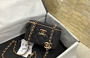 Chanel Vanity Case Black Caviar Gold Bag 17cm - 6