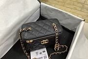 Chanel Vanity Case Black Caviar Gold Bag 17cm - 4