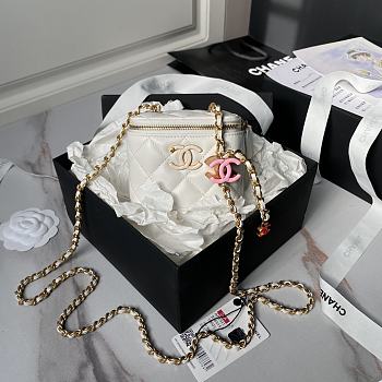 Chanel Mini Vanity Case White Bag 11x8.5x7cm