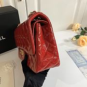 Chanel Jumbo Flap Bag Red Patent Gold 30cm - 5