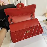 Chanel Jumbo Flap Bag Red Patent Gold 30cm - 3