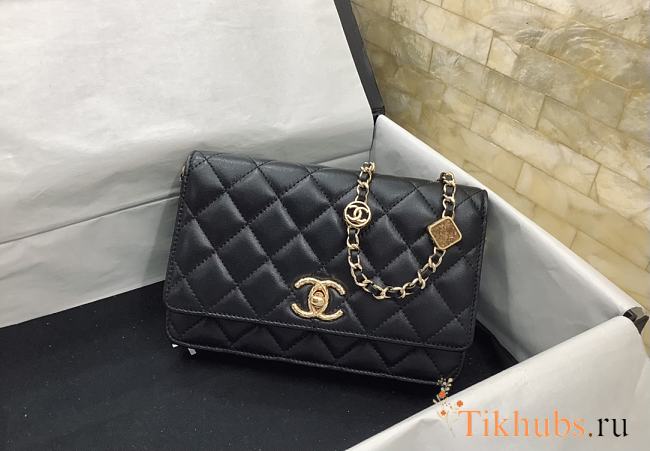 Chanel Wallet On Chain 23A Black 19x13x3.5cm - 1