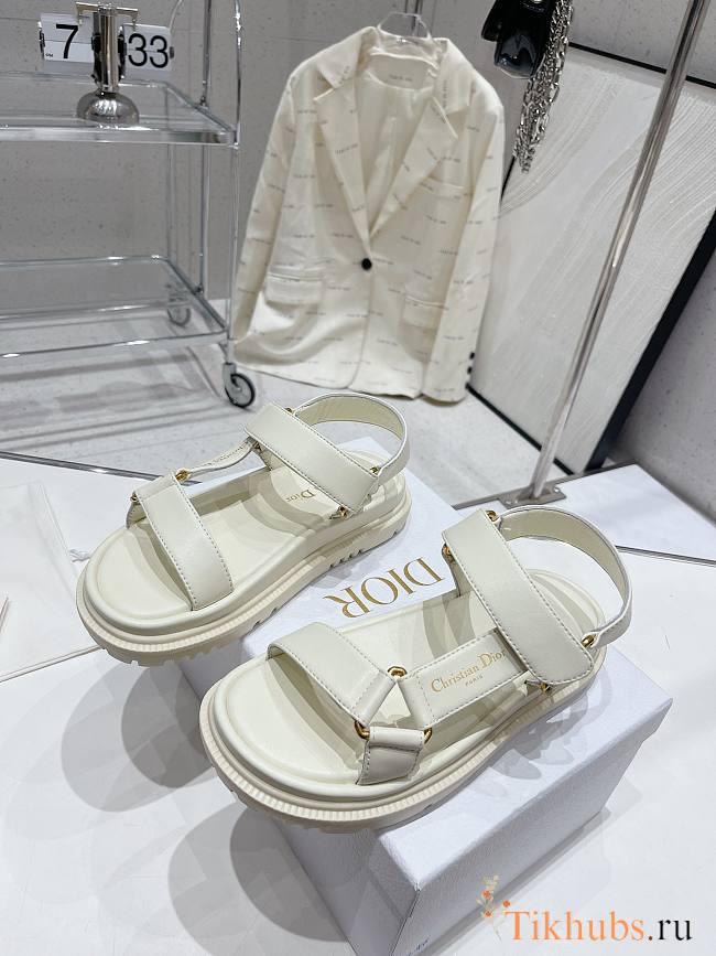 Dior D-Wave Sandal Powder White Lambskin - 1