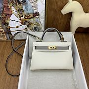 Hermes Epsom Horseshoe Mini Kelly Sellier 20 Nata Etoupe - 1