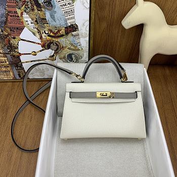 Hermes Epsom Horseshoe Mini Kelly Sellier 20 Nata Etoupe