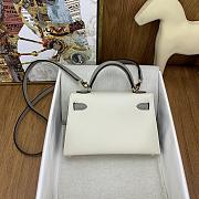 Hermes Epsom Horseshoe Mini Kelly Sellier 20 Nata Etoupe - 3