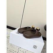 Loewe Paula's Ibiza Foam Pebble Thong Dark Brown - 3