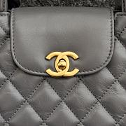 Chanel Kelly Shopper Grey Gold Bag 13x19x7cm - 2