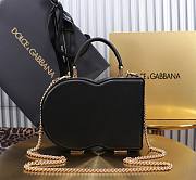 Dolce & Gabbana DG Logo Box Handbag Black 20x15x6.5cm - 6