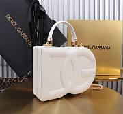 Dolce & Gabbana DG Logo Box Handbag White 20x15x6.5cm - 3