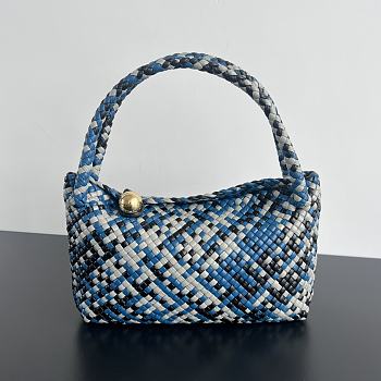 Bottega Veneta Tosca Shoulder Bag Blue White 27x18x9cm