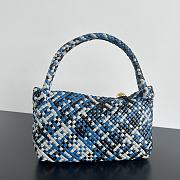 Bottega Veneta Tosca Shoulder Bag Blue White 27x18x9cm - 3