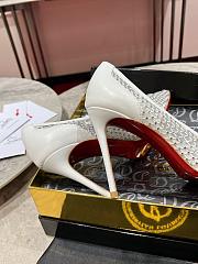 Christian Louboutin Apostropha Mesh Strass White Pump 10cm - 4