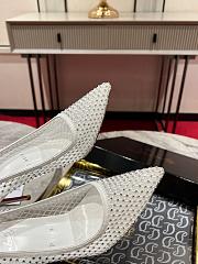 Christian Louboutin Apostropha Mesh Strass White Pump 10cm - 3