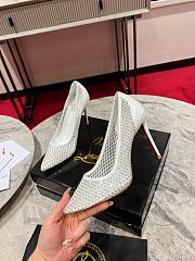 Christian Louboutin Apostropha Mesh Strass White Pump 10cm - 2