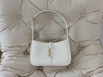 YSL Le 5 a 7 Smooth Leather White 23x16x6.5cm