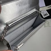 Chanel Wallet On Chain Woc Silver Lambskin 19cm - 2