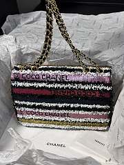 Chanel 24A Flap Bag Multicolor Red 20cm - 5